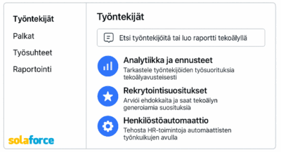 Tekoäly tuo HR:lle uudenlaisen tavan hyödyntää jo olemassa olevaa dataa. HR johtaa muutosta, luo uusia toimintatapoja ja rakentaa kulttuuria vastaamaan tekoälyn ja ihmisten yhteistyötä.